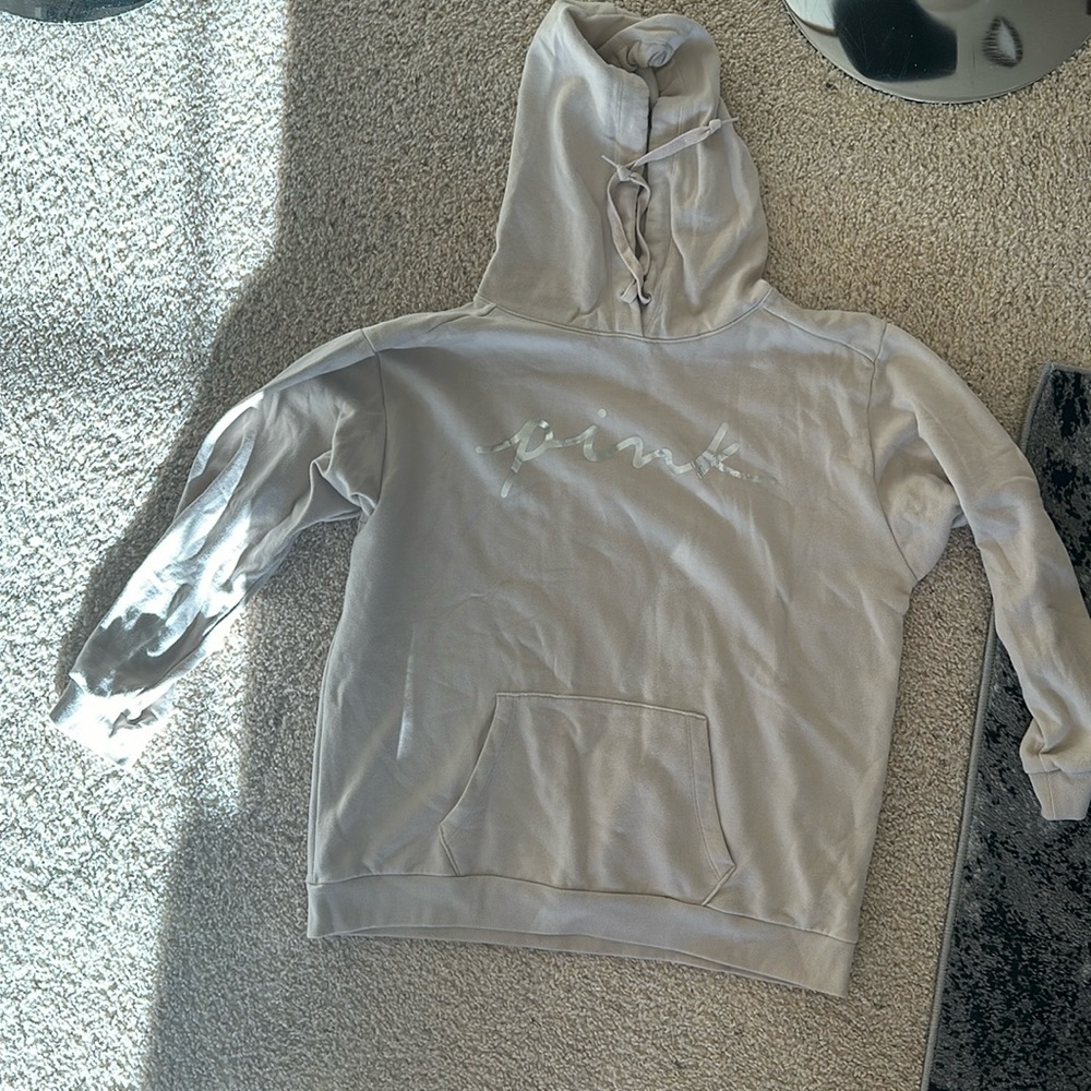 Women’s , Pink hoodie, color tan, size xl